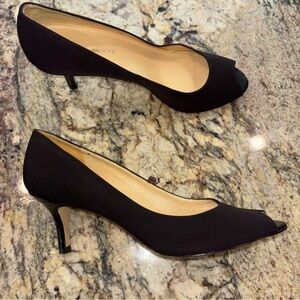 Bruno Magli Brown Satin Pumps